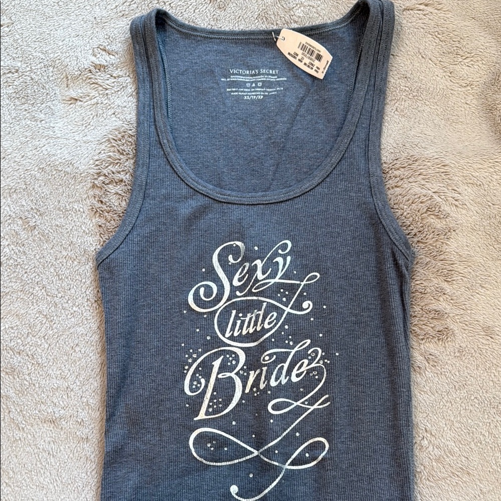 NWT Victoria's Secret Gray Fitted Tank Top